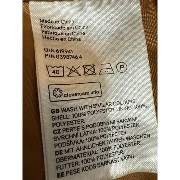 H&M Tan High Waisted Faux Suede Pocket Button Down A Line Mini Skirt Size 2 - Picture 5 of 5